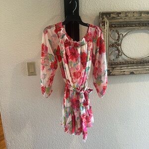 Flying Tomato Vibrant Pink and Red Floral Dress